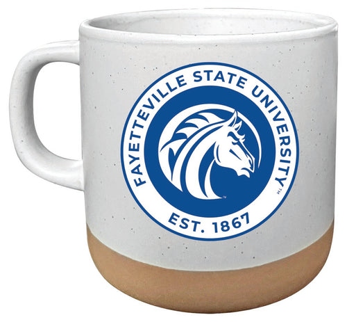 Fayetteville State University 14 oz Mug with Clay Bottom Officially Licensed