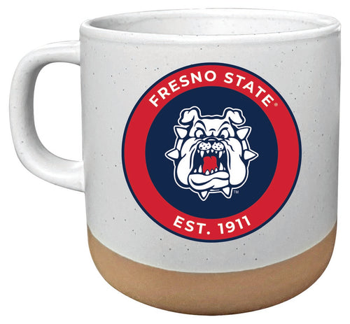 Fresno State Bulldogs 14oz Mug with Clay Bottom Officially Licensed Collegiate Product 2-Pack