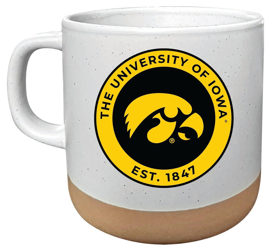 Iowa Hawkeyes 14 oz Mug with Clay Bottom Officially Licensed