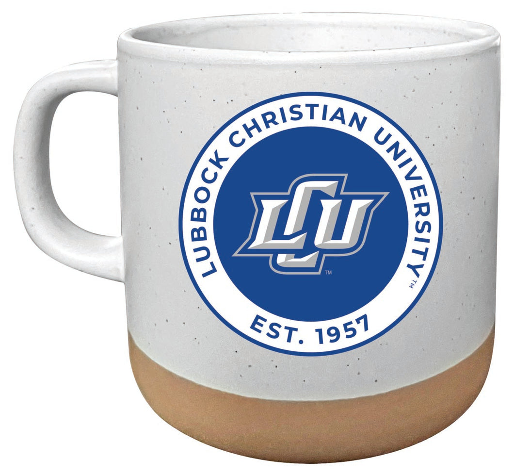 Lubbock Christian University Chaparral 14oz Mug with Clay Bottom Officially Licensed Collegiate Product 2-Pack