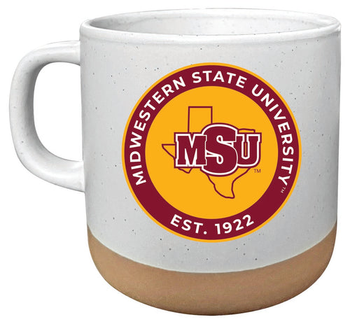 Midwestern State University Mustangs 14 oz Mug with Clay Bottom Officially Licensed