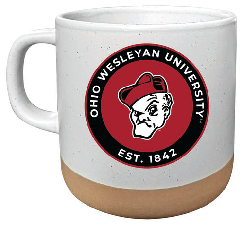 Ohio Wesleyan University 14 oz Mug with Clay Bottom Officially Licensed