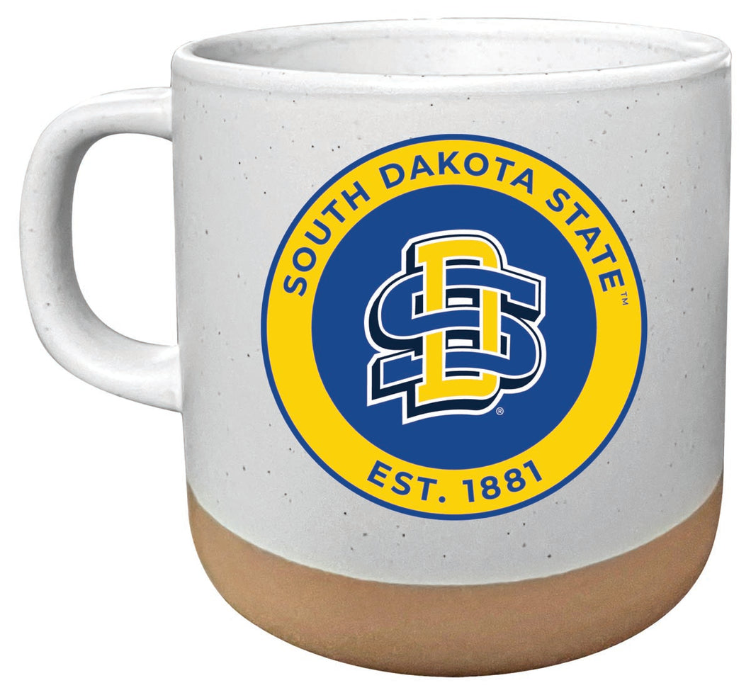 South Dakota State Jackrabbits 14oz Mug with Clay Bottom Officially Licensed Collegiate Product 2-Pack