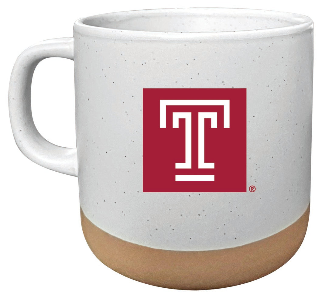 Temple University 14 oz Mug with Clay Bottom Officially Licensed