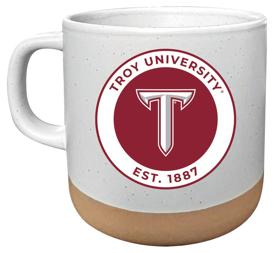 Troy University 14 oz Mug with Clay Bottom Officially Licensed