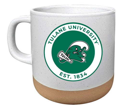 Tulane University Green Wave 14 oz Mug with Clay Bottom Officially Licensed