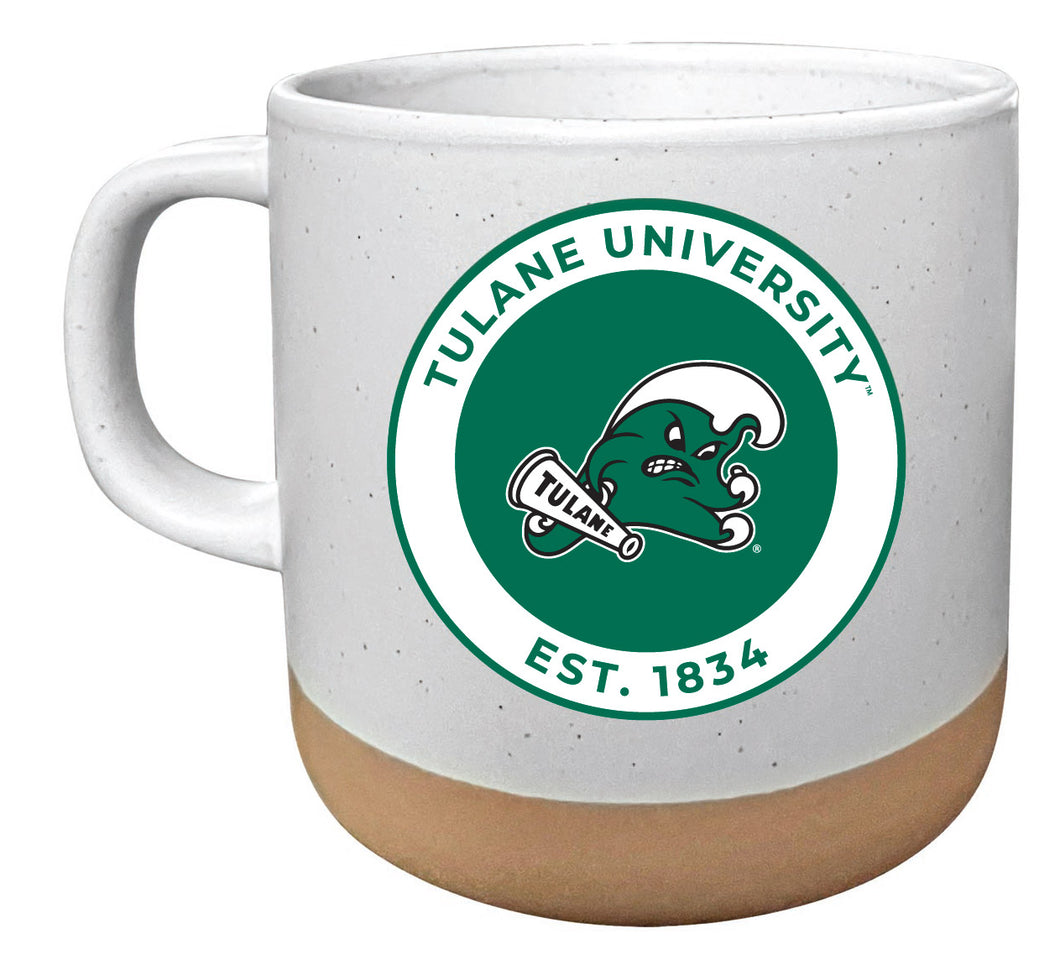 Tulane University Green Wave 14 oz Mug with Clay Bottom Officially Licensed