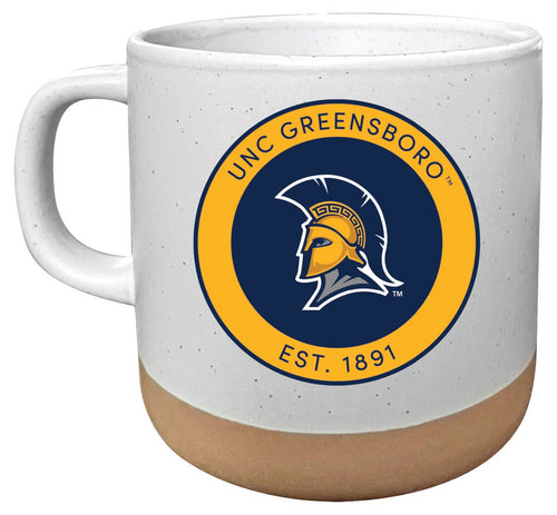 North Carolina Greensboro Spartans 14 oz Mug with Clay Bottom Officially Licensed