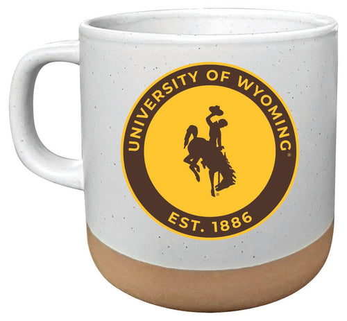 University of Wyoming 14 oz Mug with Clay Bottom Officially Licensed