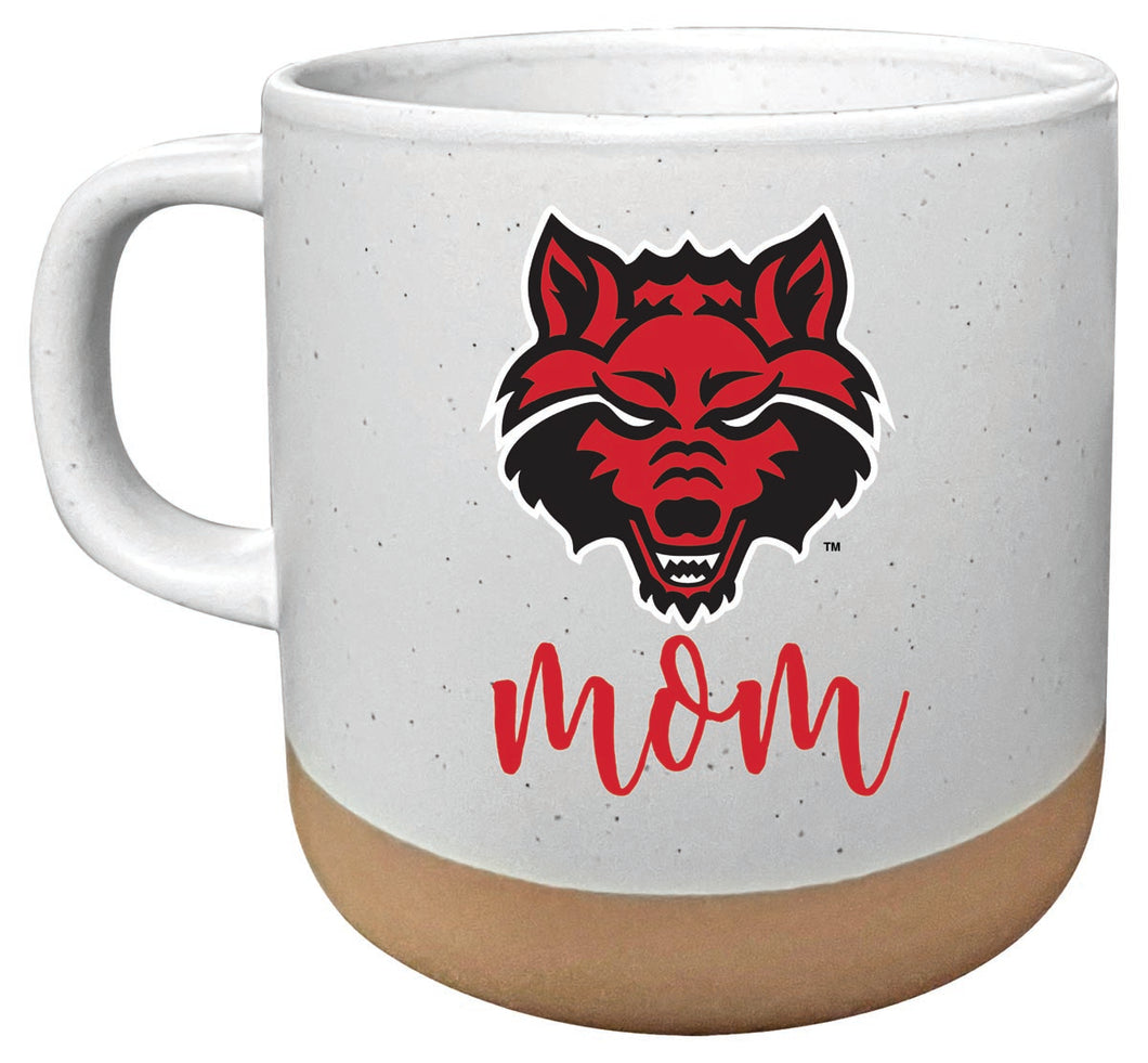 Arkansas State 14 oz Mug with Clay Bottom Mom Design Officially Licensed