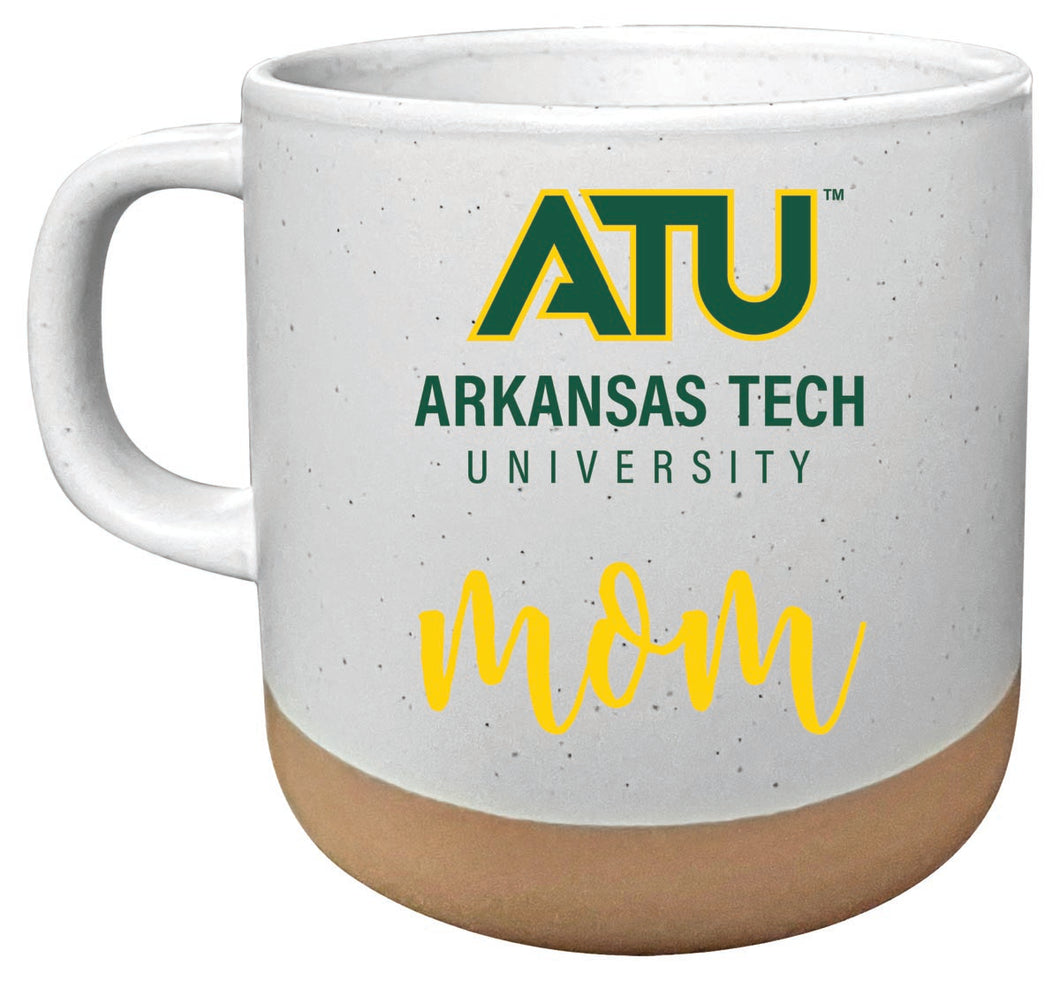 Arkansas Tech University 14 oz Mug with Clay Bottom Mom Design Officially Licensed