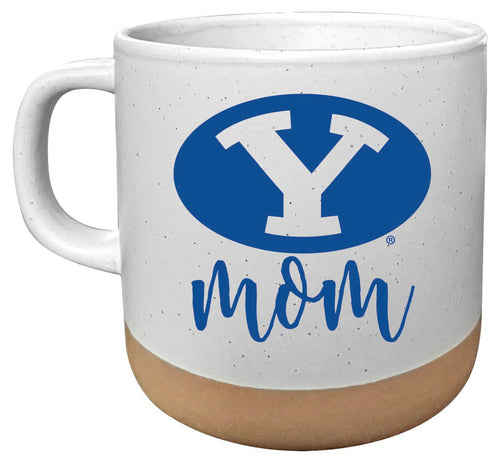 Brigham Young Cougars 14 oz Mug with Clay Bottom Mom Design Officially Licensed