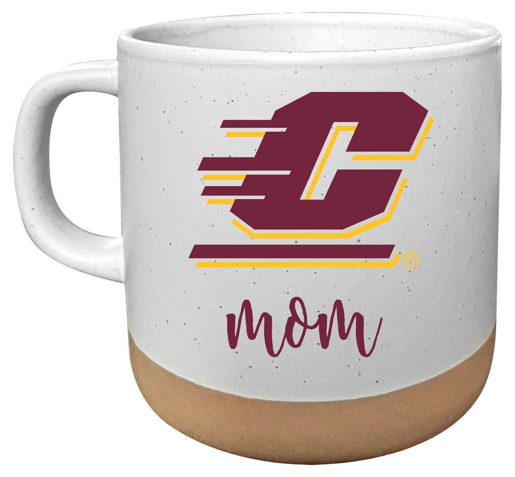 Central Michigan University 14 oz Mug with Clay Bottom Mom Design Officially Licensed