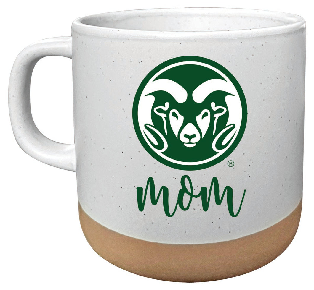 Colorado State Rams 14 oz Mug with Clay Bottom Mom Design Officially Licensed