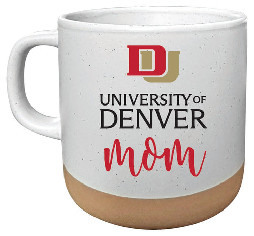 University of Denver Pioneers 14 oz Mug with Clay Bottom Mom Design Officially Licensed