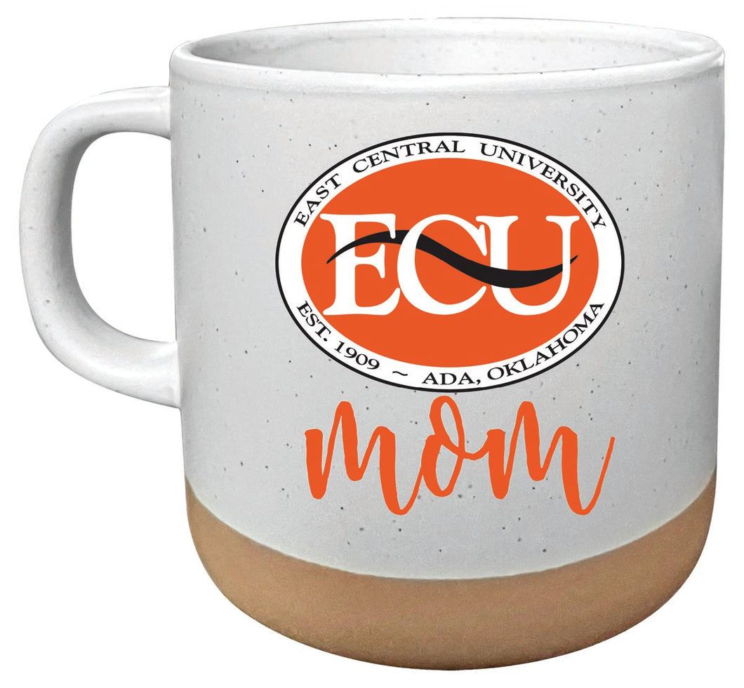 East Central University Tigers 14 oz Mug with Clay Bottom Mom Design Officially Licensed