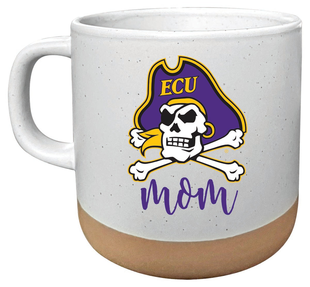 East Carolina Pirates 14 oz Mug with Clay Bottom Mom Design Officially Licensed