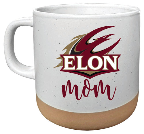 Elon University 14 oz Mug with Clay Bottom Mom Design Officially Licensed