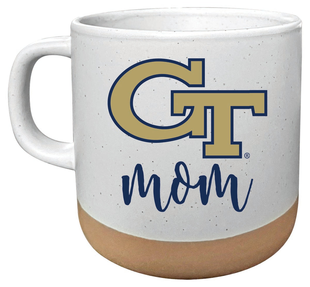 Georgia Tech Yellow Jackets 14 oz Mug with Clay Bottom Mom Design Officially Licensed