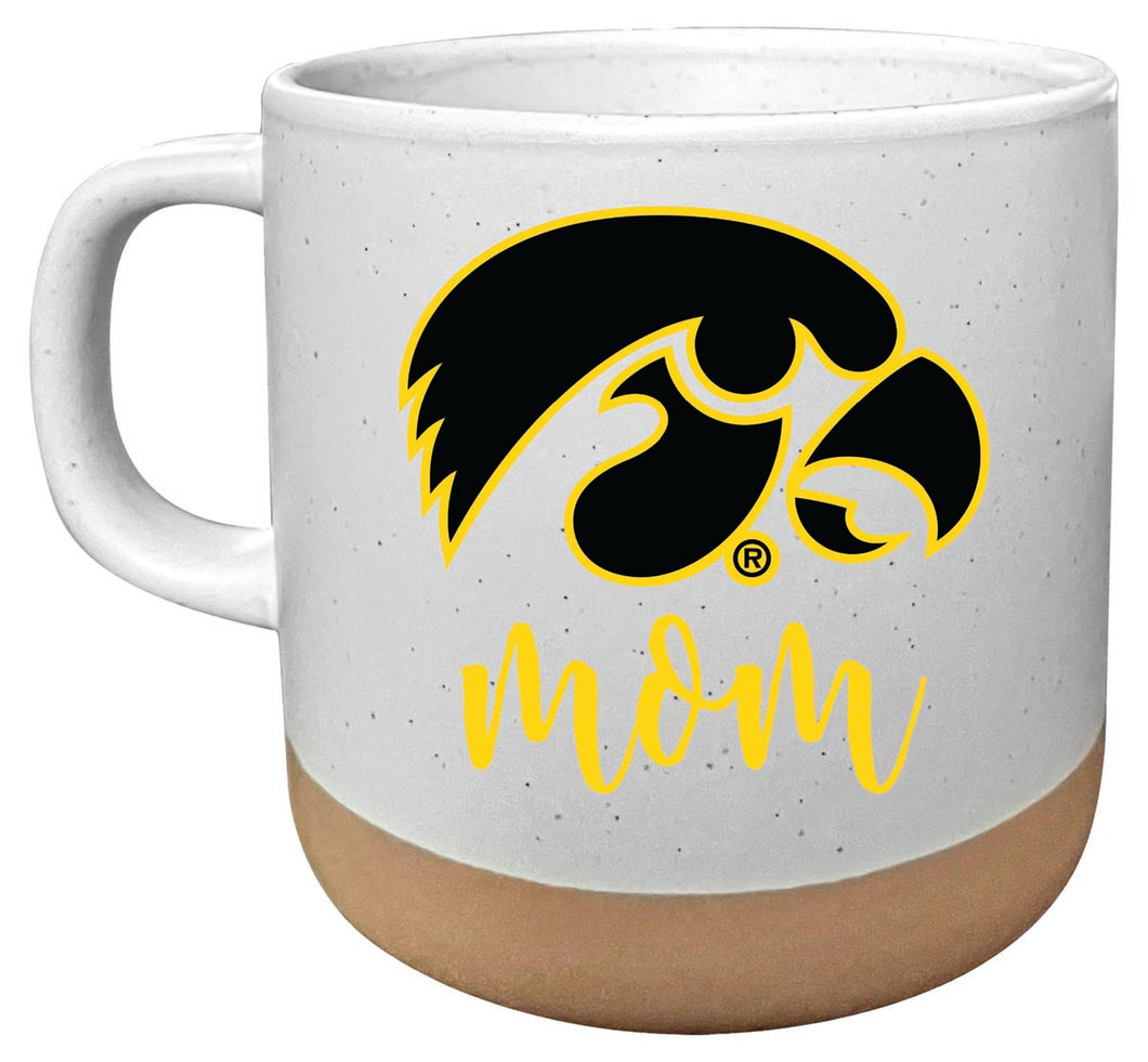 Iowa Hawkeyes 14 oz Mug with Clay Bottom Mom Design Officially Licensed