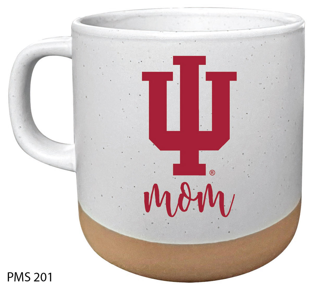 Indiana Hoosiers 14 oz Mug with Clay Bottom Mom Design Officially Licensed