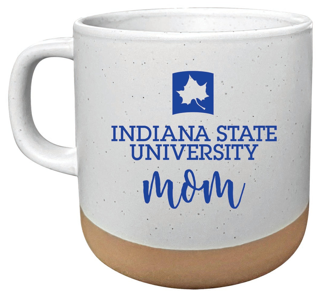 Indiana State University 14 oz Mug with Clay Bottom Mom Design Officially Licensed