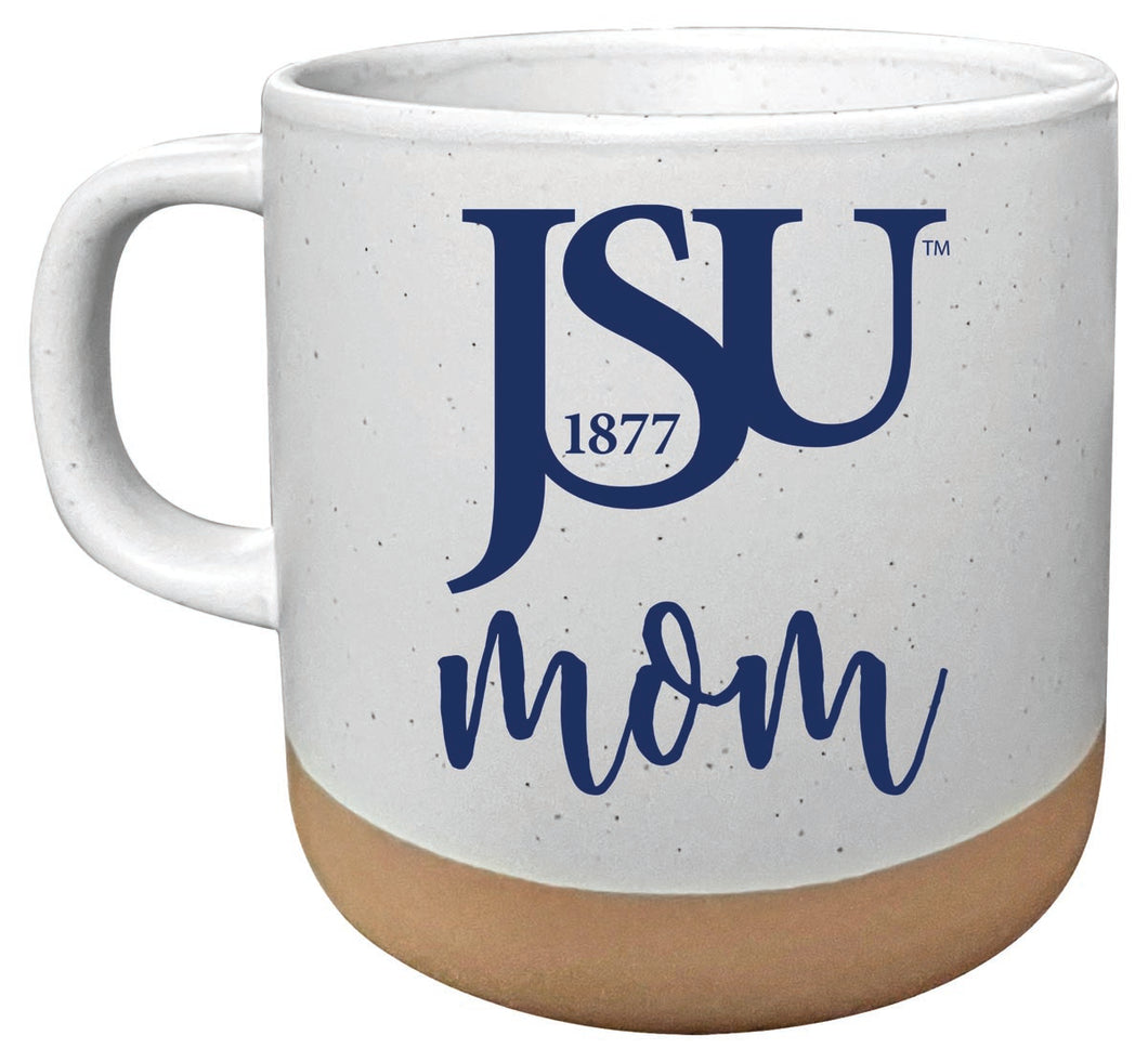 Jackson State University 14 oz Mug with Clay Bottom Mom Design Officially Licensed