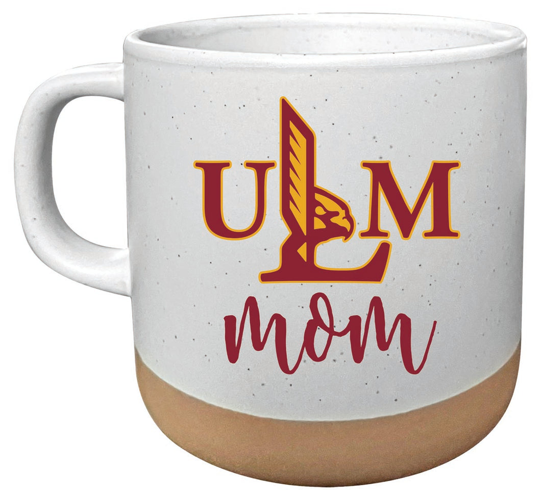 University of Louisiana Monroe 14 oz Mug with Clay Bottom Mom Design Officially Licensed