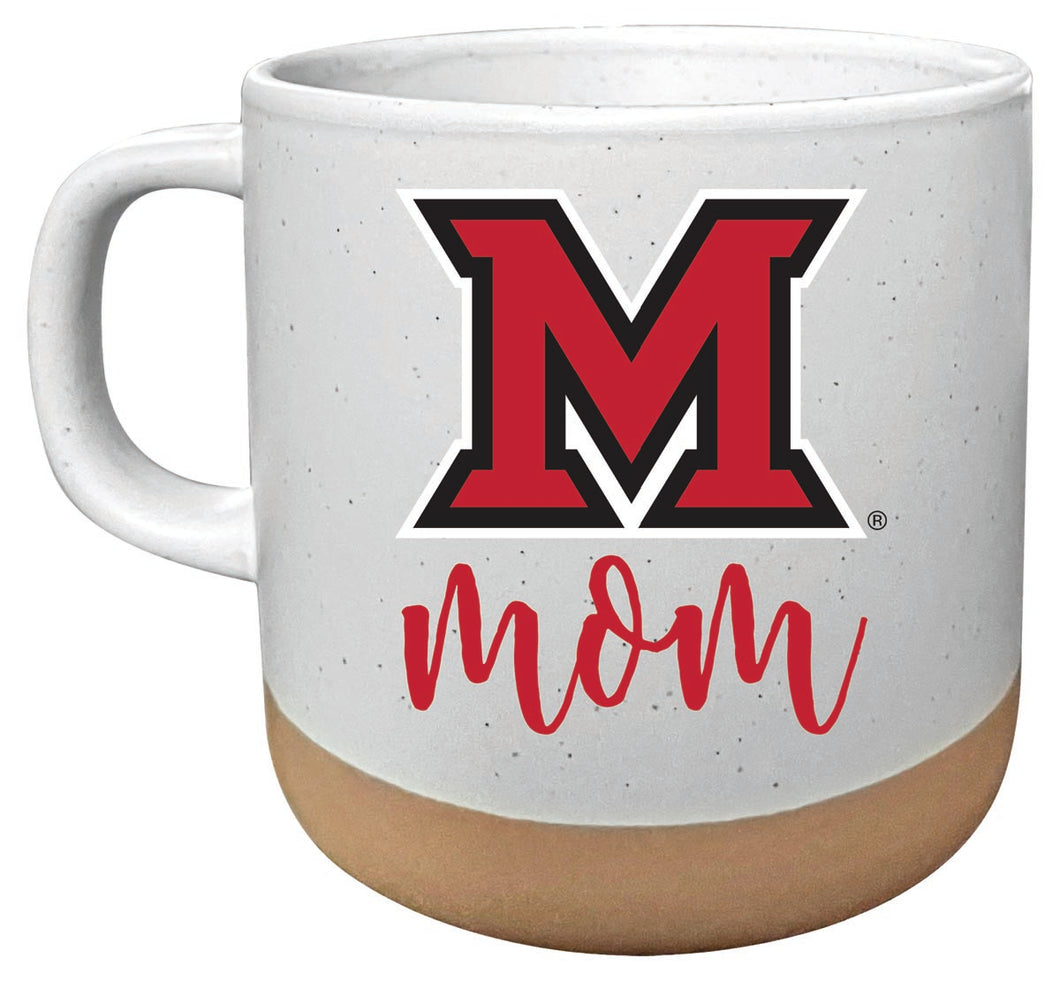 Miami University of Ohio 14 oz Mug with Clay Bottom Mom Design Officially Licensed