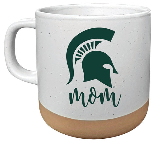 Michigan State Spartans 14 oz Mug with Clay Bottom Mom Design Officially Licensed