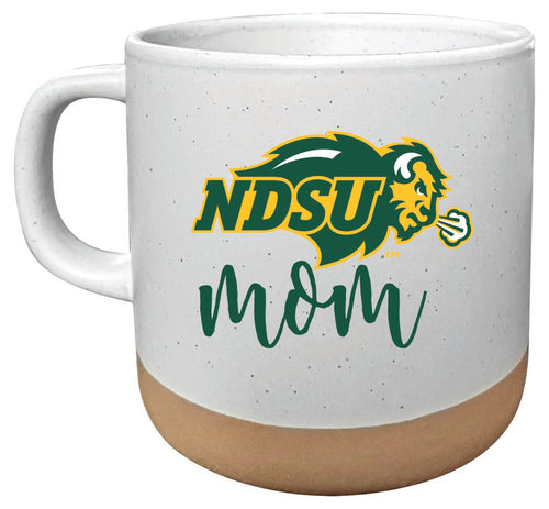 North Dakota State Bison 14 oz Mug with Clay Bottom Mom Design Officially Licensed