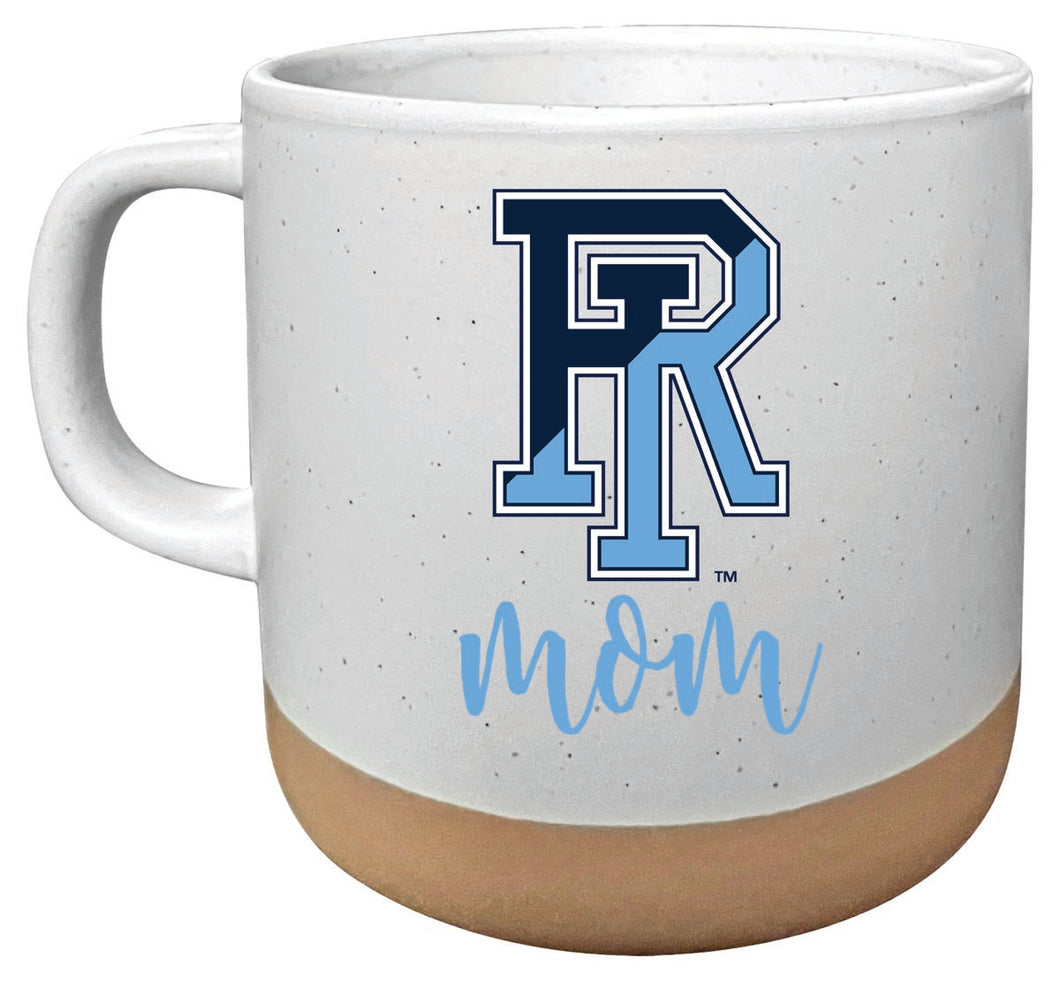 Rhode Island University 14 oz Mug with Clay Bottom Mom Design Officially Licensed