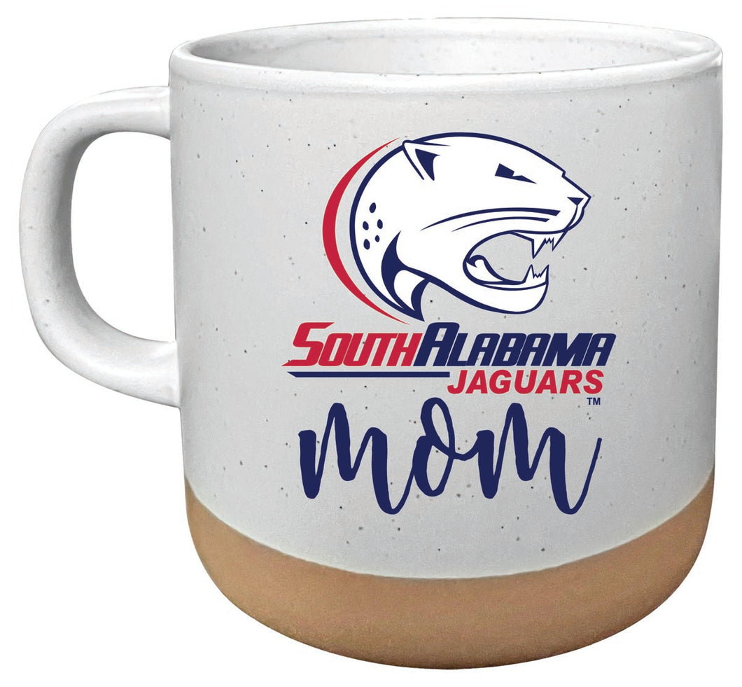 University of South Alabama 14 oz Mug with Clay Bottom Mom Design Officially Licensed