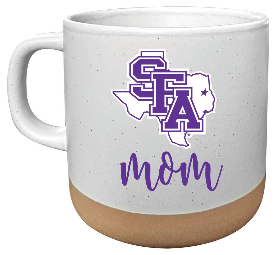 Stephen F. Austin State University 14 oz Mug with Clay Bottom Mom Design Officially Licensed