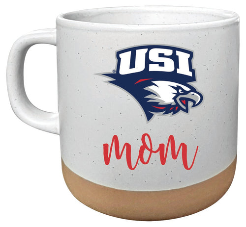 University of Southern Indiana 14 oz Mug with Clay Bottom Mom Design Officially Licensed