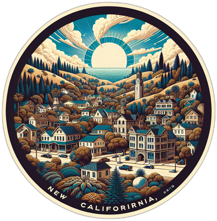 New California Ohio Souvenir Die Cut Flat Magnet 6-Inch