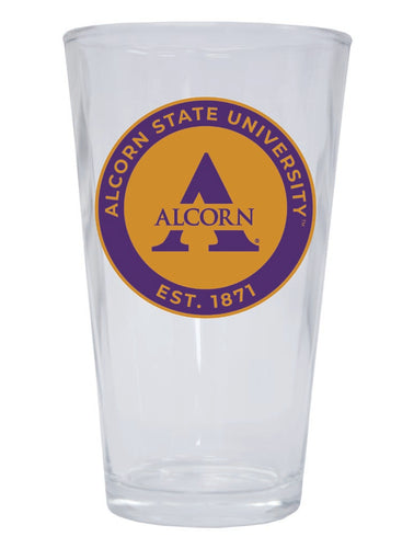 Alcorn State Braves 16 oz Pint Glass Circle Design Officially Licensed Collegiate Product Single