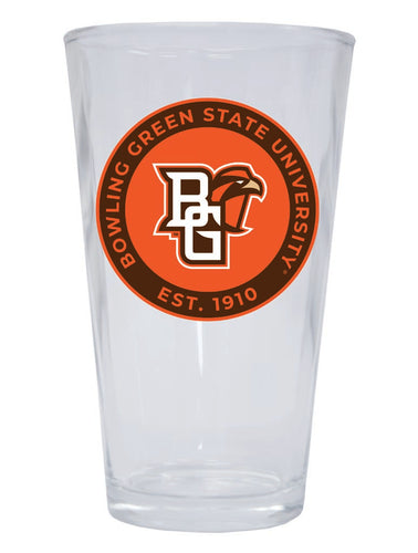 Bowling Green Falcons 16 oz Pint Glass Circle Design Officially Licensed Collegiate Product 4-Pack