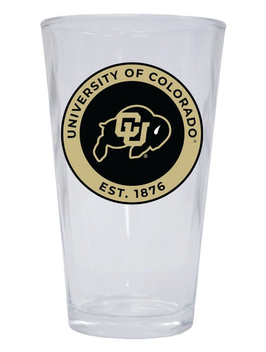 Colorado Buffaloes 16 oz Pint Glass Circle Design Officially Licensed Collegiate Product 2-Pack