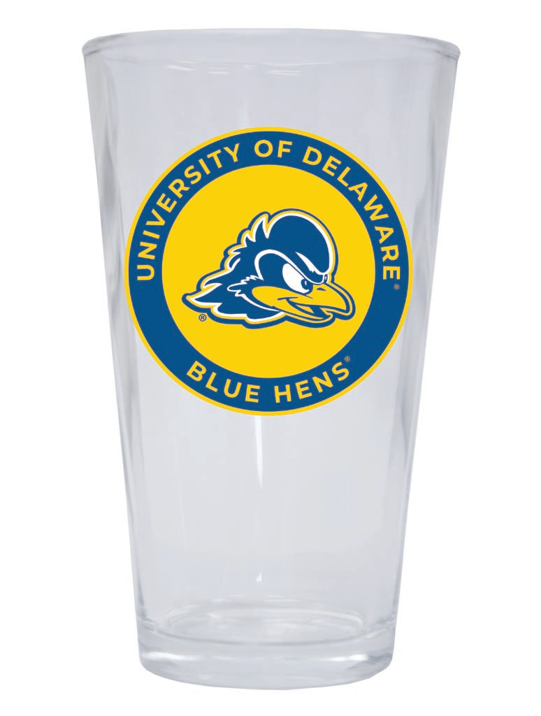 Delaware Blue Hens 16 oz Pint Glass Circle Design Officially Licensed Collegiate Product Single