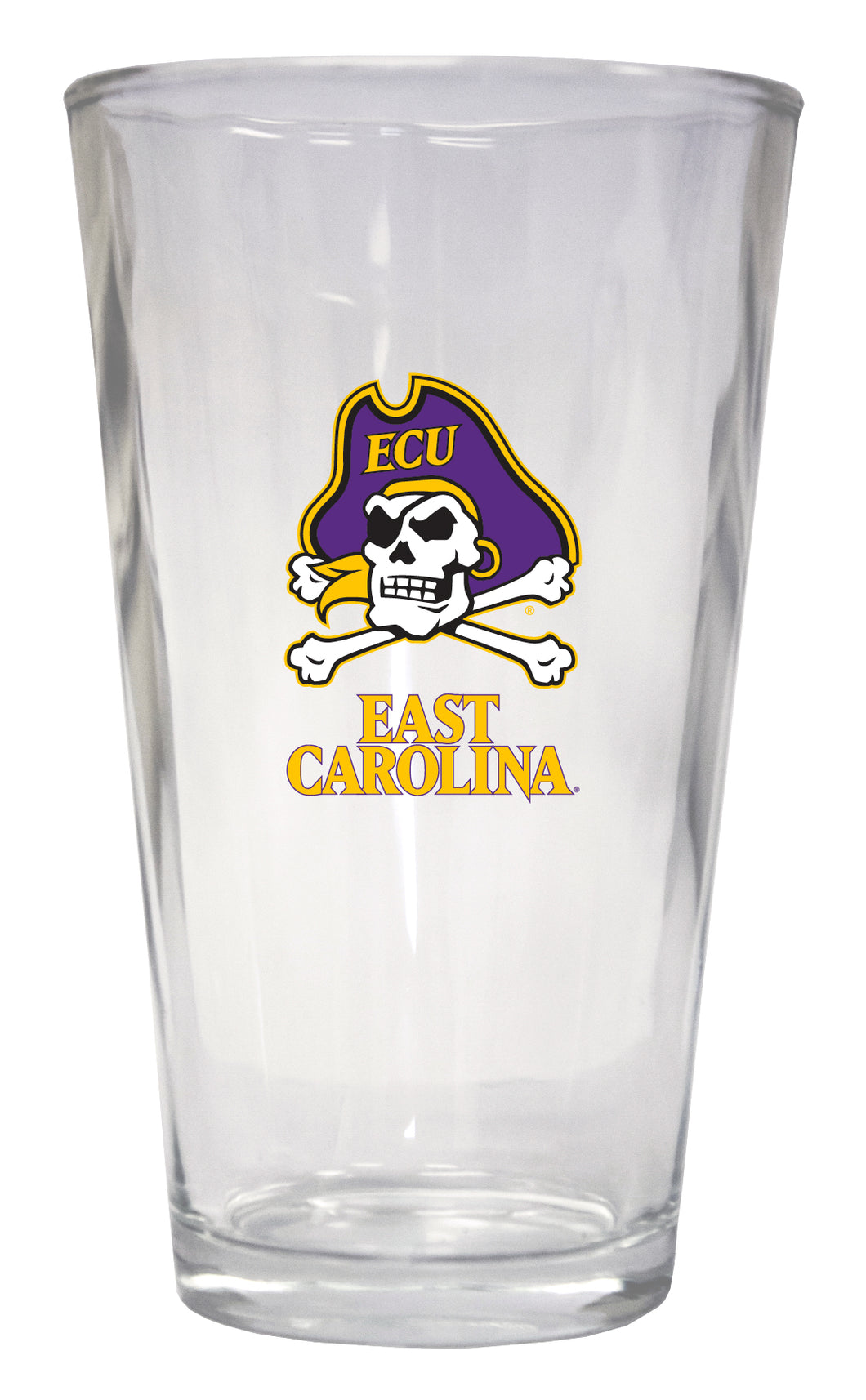 East Carolina Pirates 16 oz Pint Glass Officially Licensed Collegiate Product 2-Pack