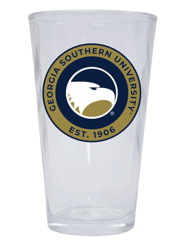 Georgia Southern Eagles 16 oz Pint Glass Circle Design Officially Licensed Collegiate Product Single