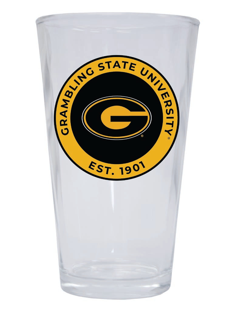 Grambling State Tigers 16 oz Pint Glass Circle Design Officially Licensed Collegiate Product 4-Pack