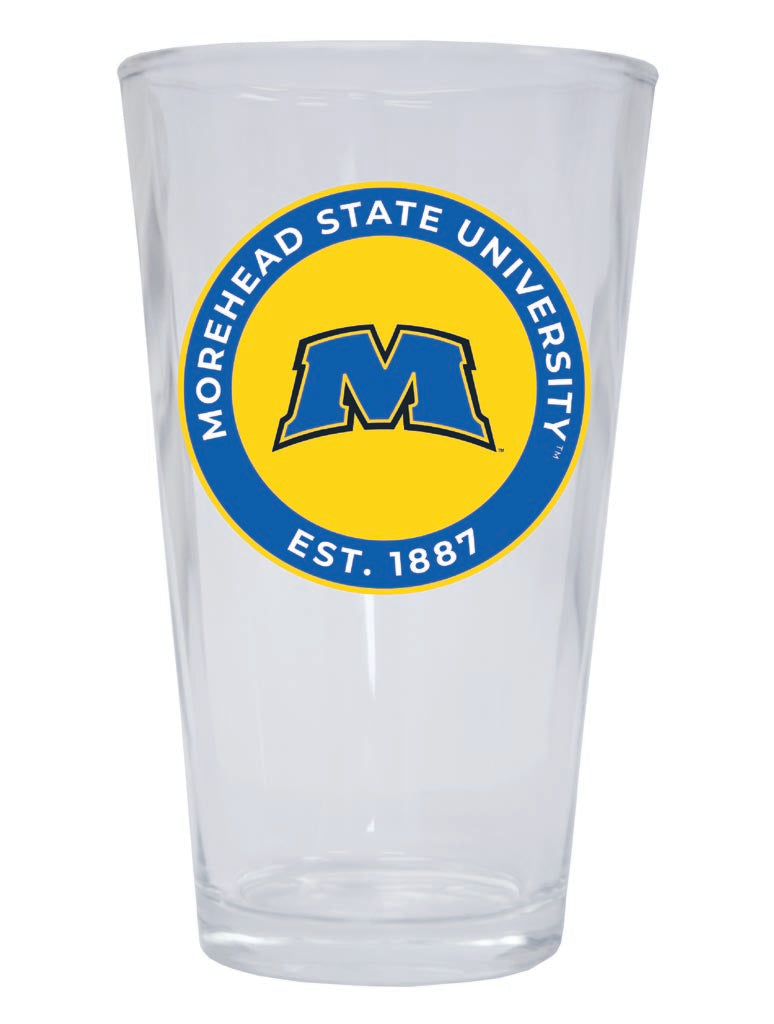 Morehead State University 16 oz Pint Glass Circle Design Officially Licensed Collegiate Product 4-Pack