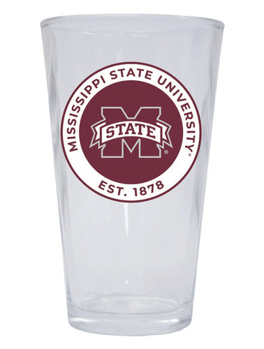 Mississippi State Bulldogs 16 oz Pint Glass Circle Design Officially Licensed Collegiate Product Single