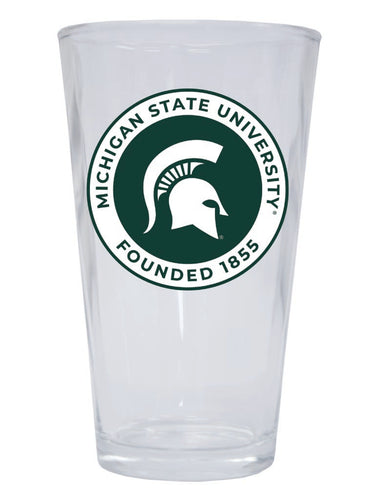 Michigan State Spartans 16 oz Pint Glass Circle Design Officially Licensed Collegiate Product Single