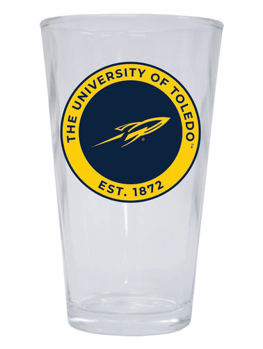 Toledo Rockets 16 oz Pint Glass Circle Design Officially Licensed Collegiate Product Single