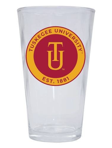 Tuskegee University 16 oz Pint Glass Circle Design Officially Licensed Collegiate Product Single