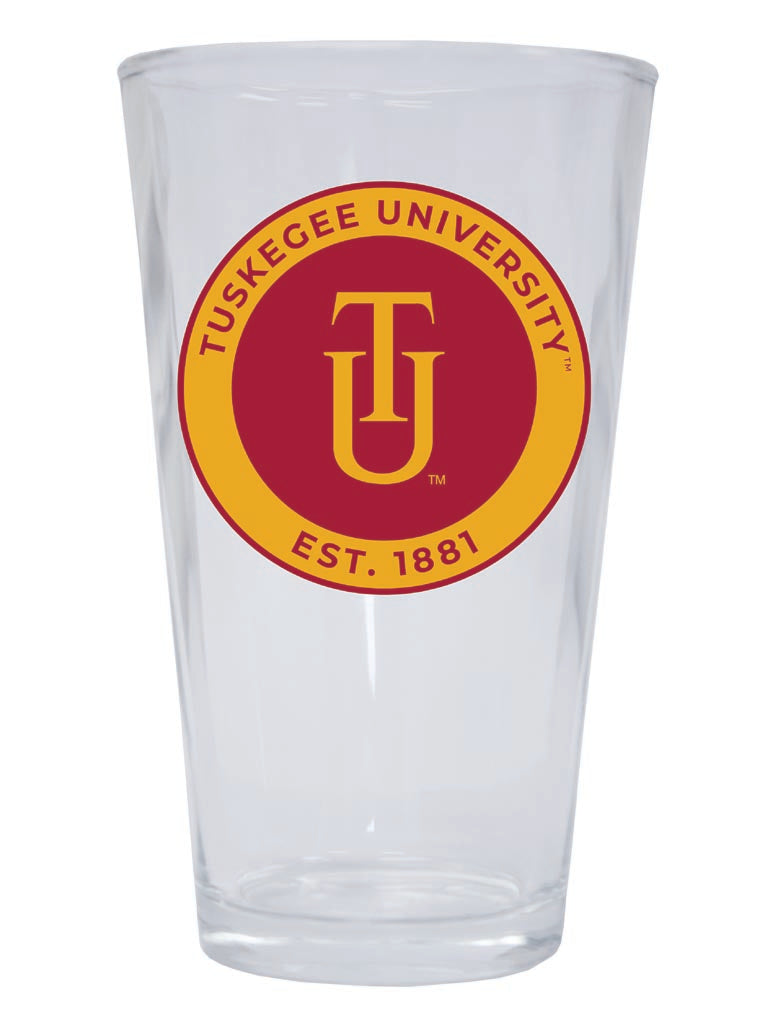 Tuskegee University 16 oz Pint Glass Circle Design Officially Licensed Collegiate Product Single