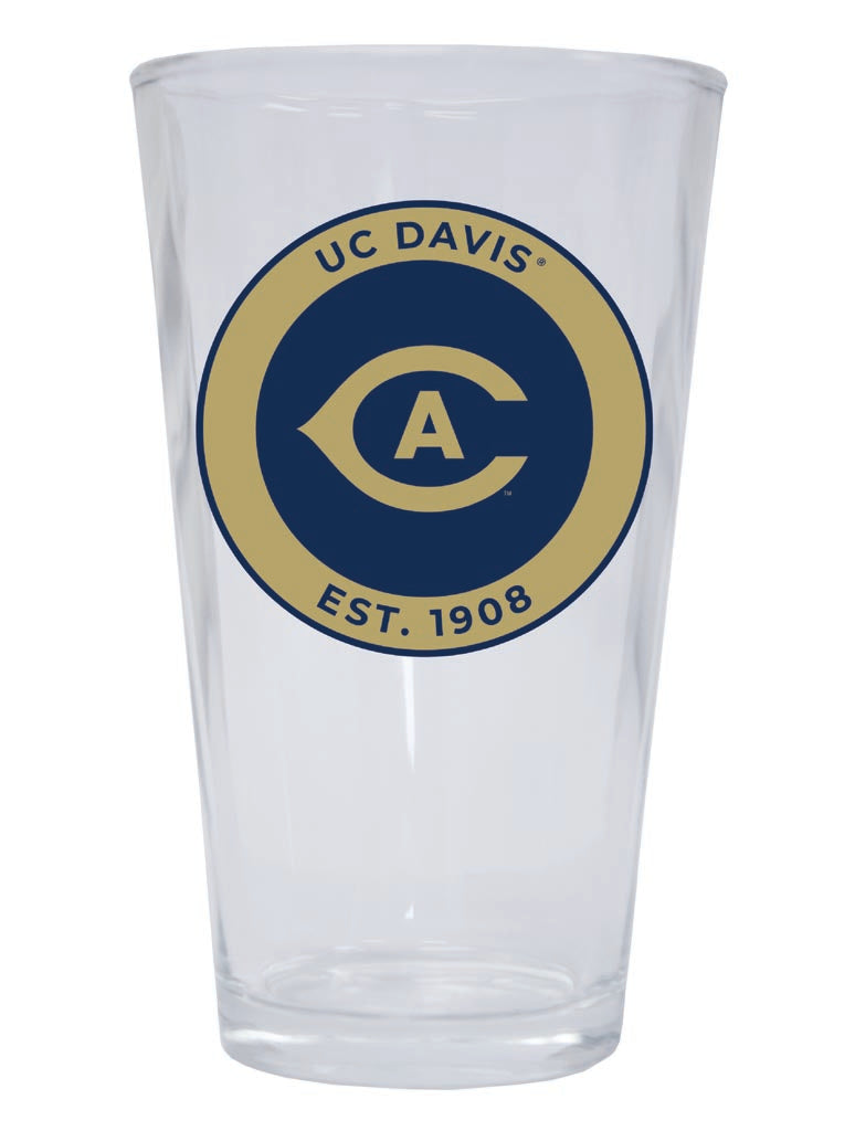 UC Davis Aggies 16 oz Pint Glass Circle Design Officially Licensed Collegiate Product Single